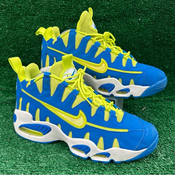 Nike Blue and Neon Yellow Sneakers